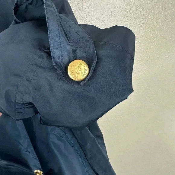 Escada Rain Jacket Luxury Nylon Outdoor Coat Travel Navy Blue Women's Size 38 - Picture 4 of 5